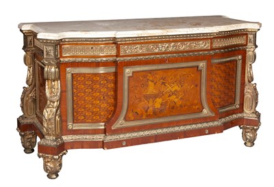 Lot 706 - Louis XVI Style Gilt-Metal Mounted Marquetry...