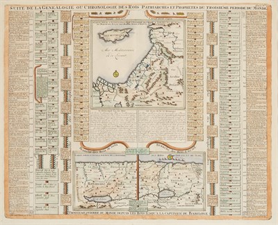 Lot 281 - [MAP] CHATELAIN, HENRI. Suite de la Genealogie...