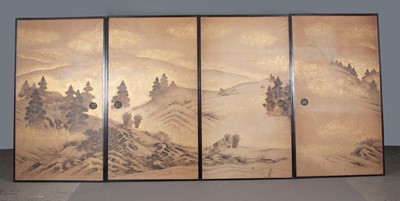 Lot 105 - Four Japanese Screen Panels