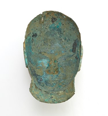 Lot 97 - A Chinese Gilt Copper Funerary Mask