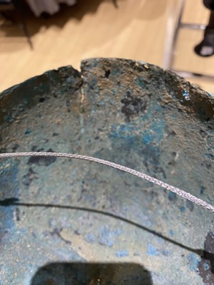 Lot 97 - A Chinese Gilt Copper Funerary Mask
