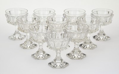 Lot 294 - Set of Ten Armorial Glass Coupes
