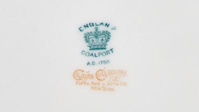 Lot 95 - Two Sets of English Green Bordered Porcelain Dessert Plates