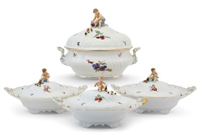 Lot 261 - Group of Four Meissen Porcelain Tureens 20th...
