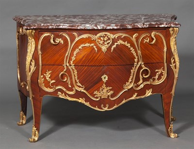 Lot 703 - Louis XV Style Gilt-Bronze Mounted Commode