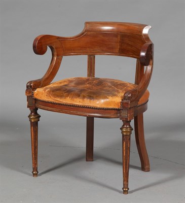 Lot 699 - Louis Phillippe Style Mahogany Fauteuil de...