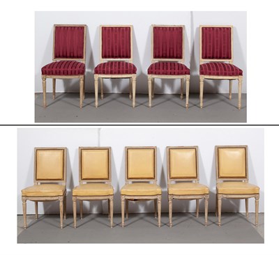 Lot 771 - Assembled Set of Eight Louis XVI Style Painted...
