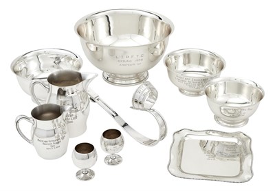Lot 1120 - Group of American Sterling Silver and Silver Plated Kennel Club Trophies
