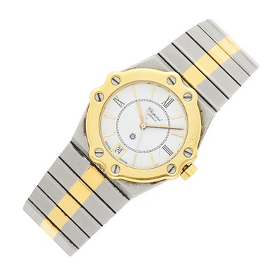 Lot 1232 - Chopard Stainless Steel and Gold 'St. Moritz' Wristwatch