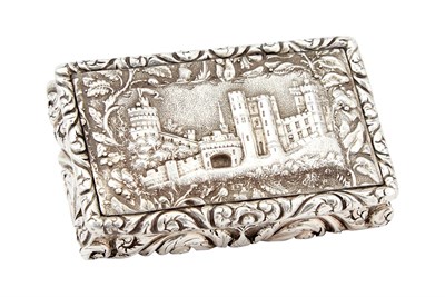 Lot 206 - George III Sterling Silver Castle Top Snuff Box