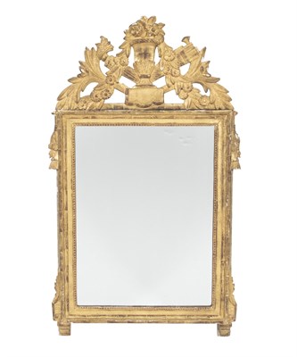 Lot 292 - Louis XVI Style Giltwood Mirror Height 37 3/4...