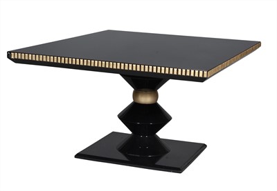 Lot 229 - Black Lacquer and Parcel Gilt Dining Table