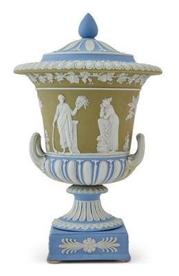 Lot 251 - Wedgwood Tricolor Jasper Covered Urn