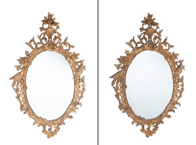 Lot 256 - Pair of George III Style Giltwood Mirrors