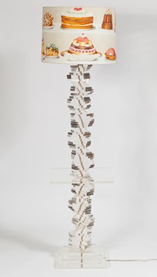 Lot 227 - Acrylic Floor Lamp with "Cake" Lampshade