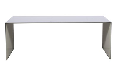 Lot 372 - Piero Lissoni Reverse Painted Glass Bridge Dining Table/ Desk