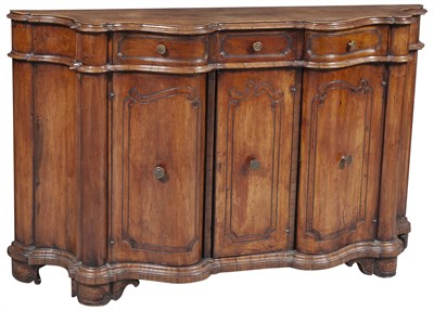 Lot 674 - Italian Rococo Walnut Serpentine Front Side...