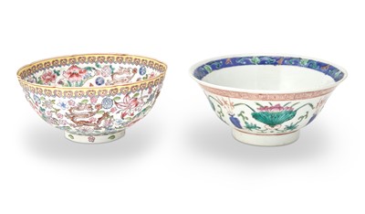 Lot 125 - Two Chinese Enameled Porcelain Bowls