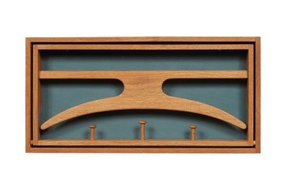 Lot 319 - Adam Hoff and Poul Ostergaard for Virum Mobel Snedkeri Teak Wall-Mounted Valet