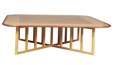 Lot 386 - Gwathmey & Siegel Designed Inlaid Wood Cocktail Table