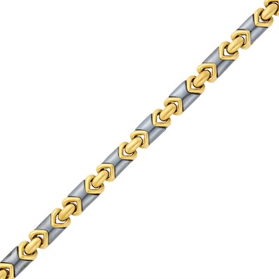 Lot 108 - Bulgari Gold and Hematite Bracelet