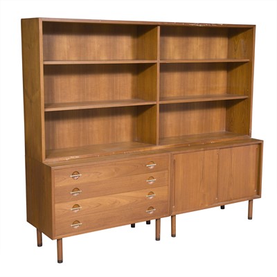 Lot 544 - Pair of Hans Wegner Walnut Cabinets and Wall Unit