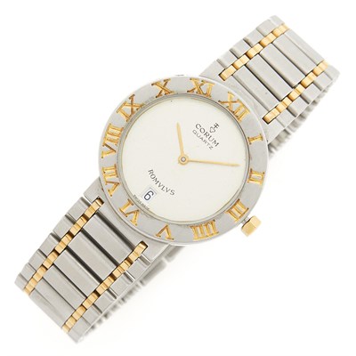 Lot 1121 - Corum Stainless Steel and Gold 'Romvlvs' Wristwatch