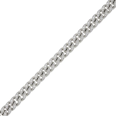 Lot 38 - David Yurman Sterling Silver and Diamond Bracelet