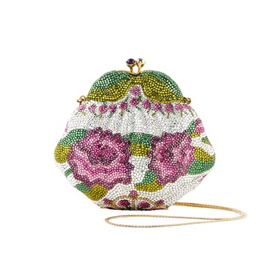 Lot 1162 - Judith Leiber Floral Rhinestone Bag