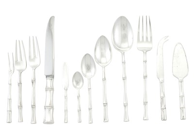 Lot 507 - Tiffany & Co. Sterling Silver "Bamboo" Pattern Flatware Service