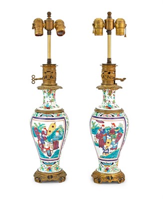 Lot 288 - Pair of Chinese Polychrome Decorated Porcelain...