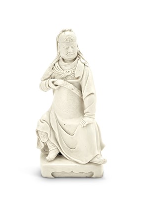 Lot 193 - A Chinese Dehua Porcelain Figure of Guandi