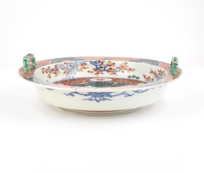 Lot 133 - A Chinese Enameled Porcelain Handled Dish