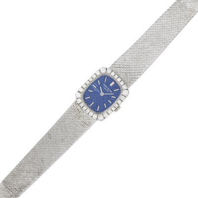 Lot 102 - Patek Philippe White Gold and Diamond Wristwatch, Ref. 4102/1