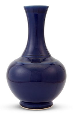Lot 229 - A Chinese Blue Monochrome Porcelain Vase