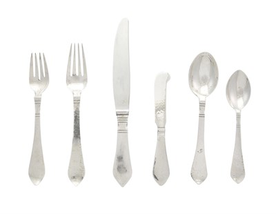 Lot 281 - Georg Jensen Sterling Silver Continental Pattern Flatware Service