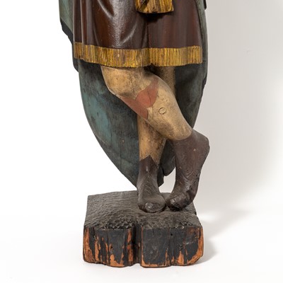 Lot 689 - Painted and Carved Wood Cigar Store Native American Figure