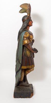 Lot 689 - Painted and Carved Wood Cigar Store Native American Figure