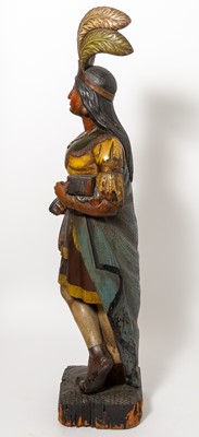 Lot 689 - Painted and Carved Wood Cigar Store Native American Figure