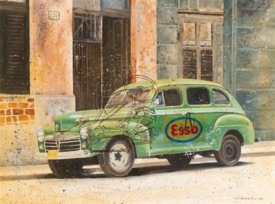 Lot 60 - 21st Century School Untitled (Green Car in...