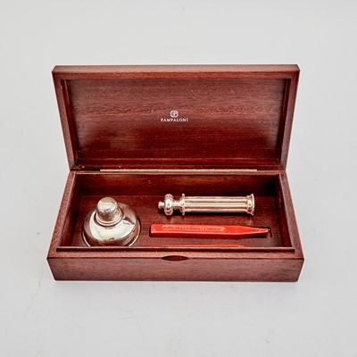 Lot 74 - Cased Pampaloni Sterling Silver Sealing Wax Set