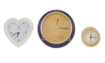 Lot 206 - Three Desk Clocks Comprising a Cartier and two...