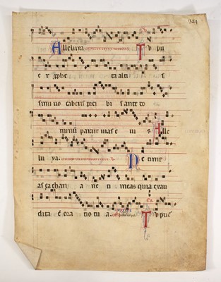Lot 14 - [MUSIC MANUSCRIPTS]
A group of six leaves extracted from medieval and early modern antiphonals.