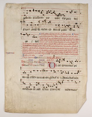 Lot 14 - [MUSIC MANUSCRIPTS]
A group of six leaves extracted from medieval and early modern antiphonals.