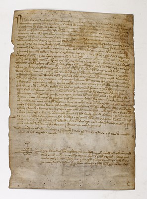 Lot 15 - [PALEOGRAPHY]
A group of seven manuscript charters...