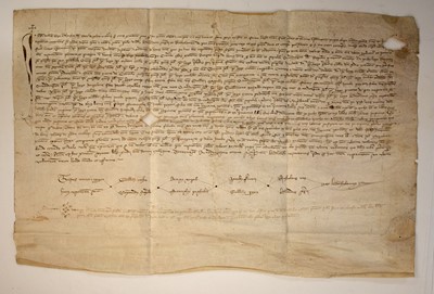 Lot 15 - [PALEOGRAPHY]
A group of seven manuscript charters...