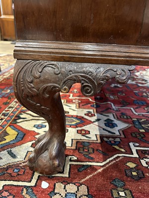 Lot 626 - Chippendale Carved  Mahogany Serpentine Fall-Front Desk