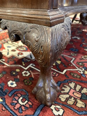 Lot 626 - Chippendale Carved  Mahogany Serpentine Fall-Front Desk
