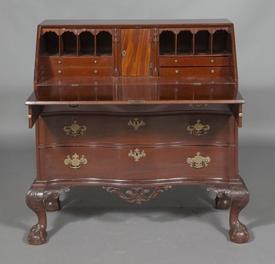 Lot 626 - Chippendale Carved  Mahogany Serpentine Fall-Front Desk