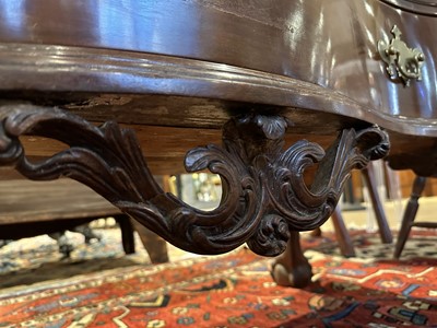 Lot 626 - Chippendale Carved  Mahogany Serpentine Fall-Front Desk